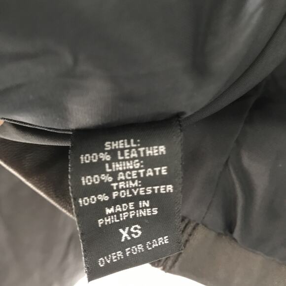 Express Black Genuine Leather Moto Jacket 100% Genuine Leather women size xs - Picture 7 of 8